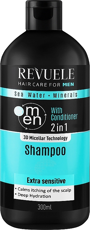 2in1 Shampoo-Conditioner mit Meerwasser und Mineralien - Revuele Men Care Sea Water & Minerals 2in1 Shampoo — Bild N1