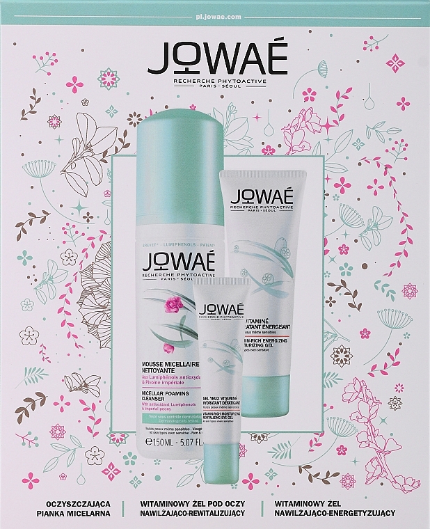 Gesichtspflegeset - Jowae (Gesichtsgel 40ml + Augengel 15ml + Reinigungsschaum 150ml) — Bild N2