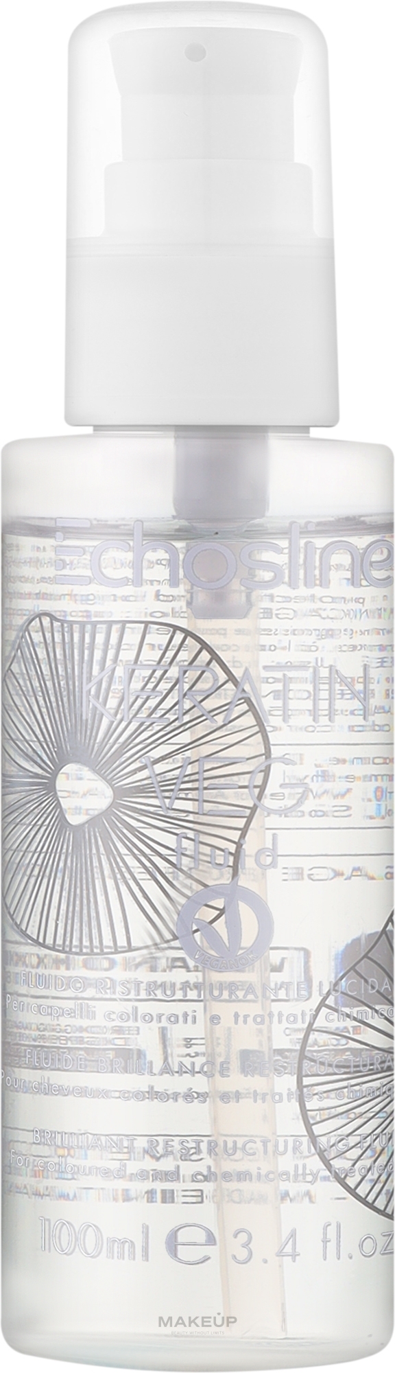 Haarfluid - Echosline Keratin Veg Fluid — Bild 100 ml