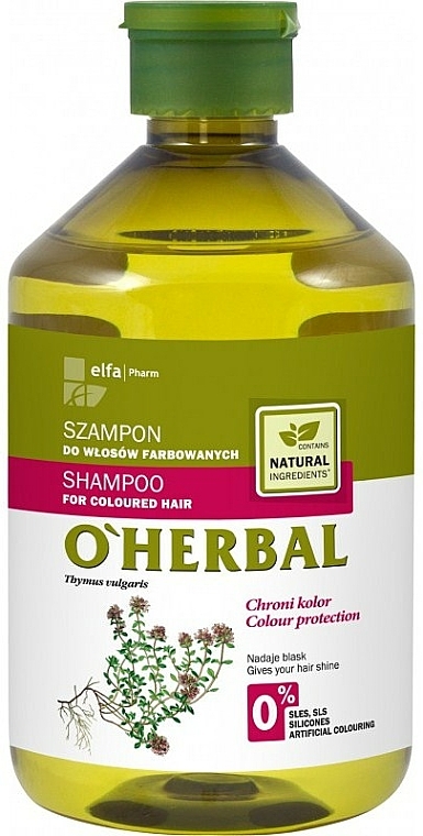 Shampoo für gefärbtes Haar mit Thymianextrakt - O'Herbal