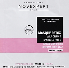 GESCHENK! Detox-Gesichtsmaske mit rosa Tonerde - Novexpert Magnesium Mask Detox With Creamy Pink Clay (Probe)  — Bild N1