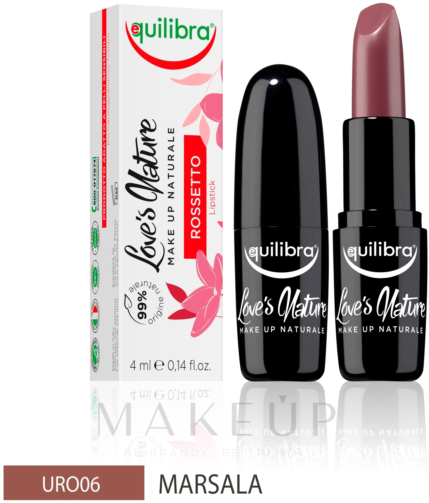 Lippenstift - Equilibra Love's Nature Lipstick — Bild 06 - Marsala