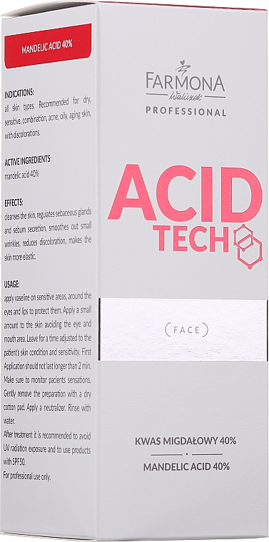 Gesichtspeeling mit Mandelsäure 40% - Farmona Professional Acid Tech Mandelic Acid 40% — Bild N2