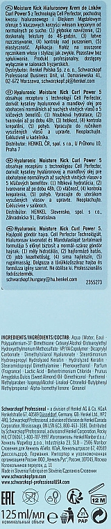 Feuchtigkeitsspendende Creme für lockiges Haar - Schwarzkopf Professional Bonacure Hyaluronic Moisture Kick Curl Power 5 — Bild N3