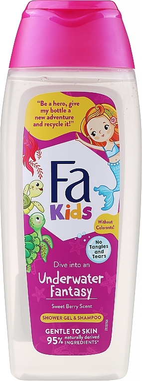 Gel-Shampoo für Mädchen Unterwasser-Fantasie Schildkröten - Fa Kids Underwater Fantasy Shower Gel & Shampoo — Bild N1