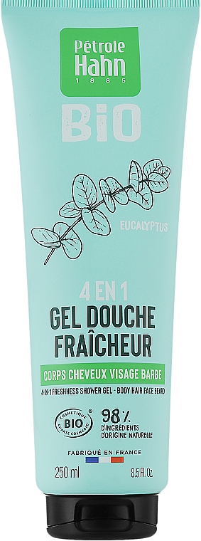 Feuchtigkeitsspendendes Duschgel mit Eukalyptusextrakt - Eugene Perma Petrole Hahn Bio 4In1 Moisturizing Shower Gel — Bild N1