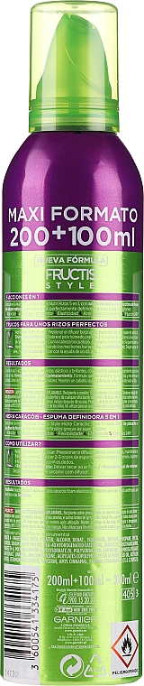 Feuchtigkeitsspendender Haarschäum Mittlerer Halt - Garnier Fructis Style Perfect Moisturizing Foam — Bild N2