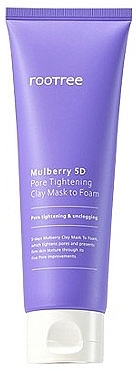 Gesichtsmaske aus Ton - Rootree Mulberry 5D Pore Tightening Clay Mask To Foam — Bild N1