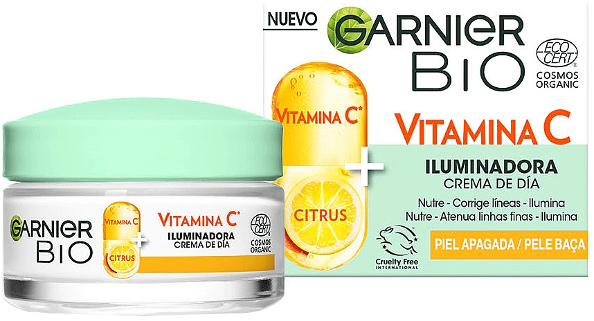 Aufhellende Tagescreme - Garnier Bio Vitamin C Brightening Day Cream — Bild N2