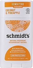 Düfte, Parfümerie und Kosmetik Natürlicher Deostick für empfindliche Haut - Schmidt's Natural Deodorant Coconut Pineapple