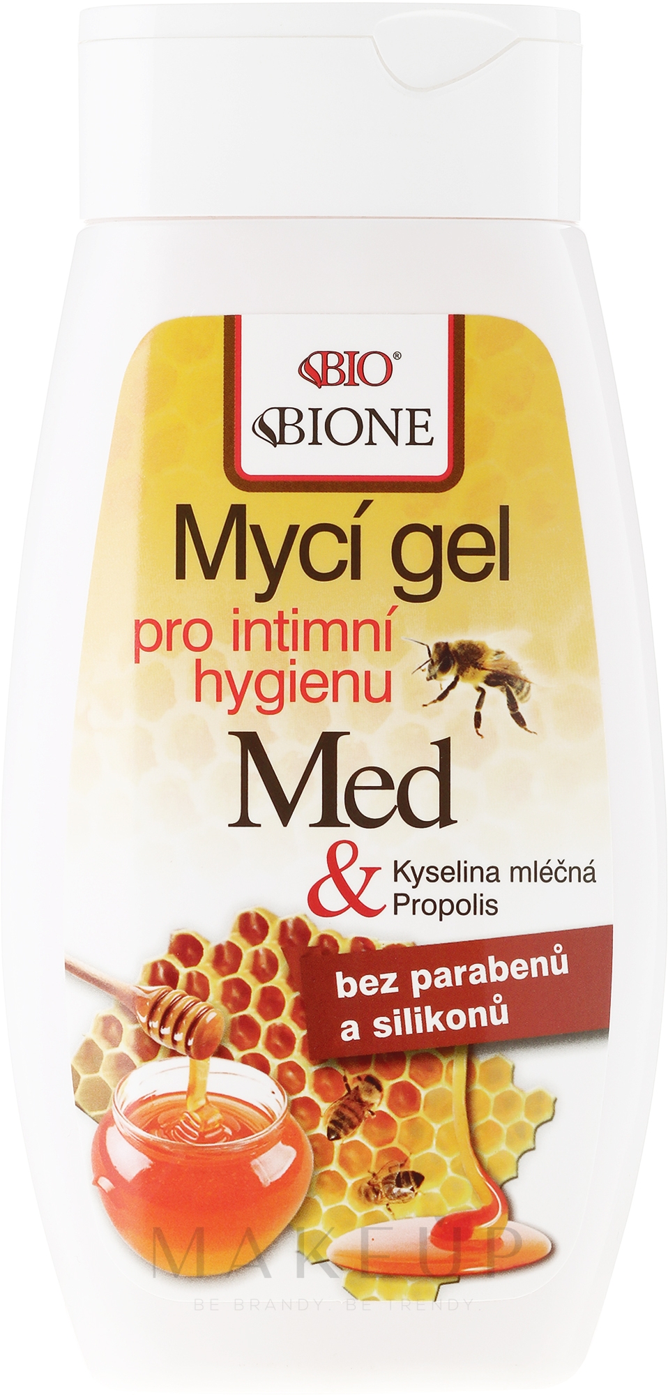 Gel für die Intimhygiene mit Honig und Coenzym Q10 - Bione Cosmetics Honey + Q10 Propolis Intimate Wash Gel — Bild 260 ml