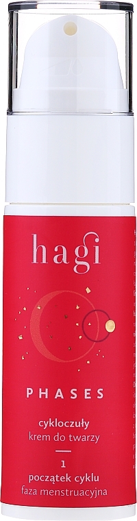 Gesichtscreme mit pro- und präbiotischen Inhaltsstoffen Anfang des Menstruationszyklus - Hagi Phases 1 — Bild N1