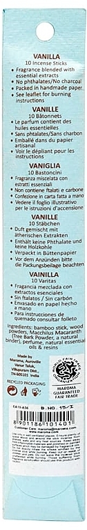 Räucherkegel Vanille - Maroma Encens d'Auroville Stick Incense Vanilla — Bild N3