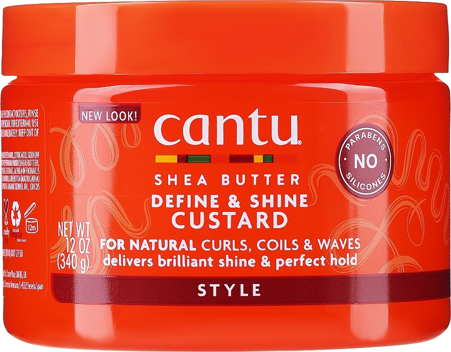 Creme zum Stylen und Fixieren der Haare - Cantu Shea Butter Define & Shine Custard — Bild N1