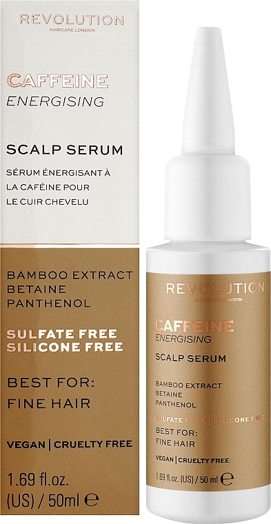 Serum für dünnes Haar mit Bambusextrakt, Betain und Panthenol - Makeup Revolution Caffeine Energising Scalp Serum — Bild N2
