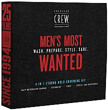 Haarpflegeset - American Crew Men's Most Wanted Strong Hold (Shampoo 250ml + Haarpaste 50g + Haarspray 100ml + Gesichtsbalsam 7.4ml) — Bild N2