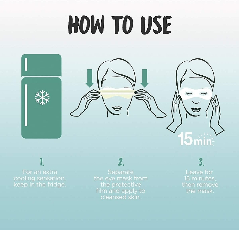 Feuchtigkeitsspendende Augenkonturmaske mit Kokoswasser und Hyaluronsäure - Garnier Skin Active Moisture Bomb Eye Tissue Mask — Bild N2