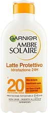 Sonnenschutz-Körpermilch - Garnier Ambre Solaire Hydration 24H Ultra-Moisturizing Spf20 — Bild N1