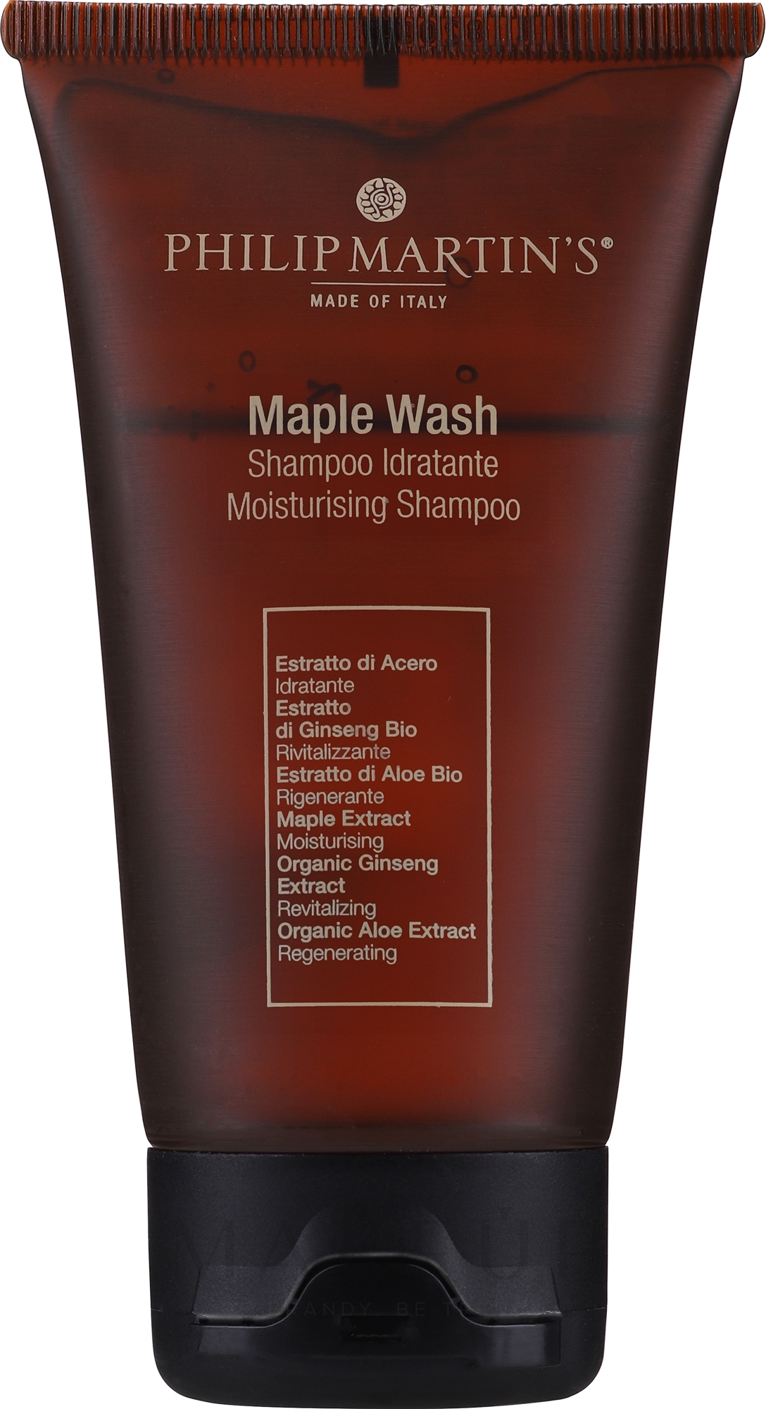 Pflegendes und feuchtigkeitsspendendes Shampoo mit Ahornextrakt - Philip Martin's Maple Wash (Mini)  — Bild 75 ml