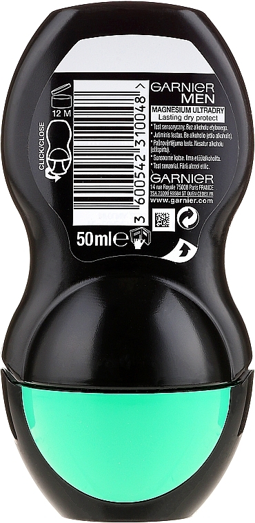 Deo Roll-on Antitranspirant - Garnier Men Mineral Magnesium Ultra-Dry Anti-Perspirant Roll-On — Bild N4