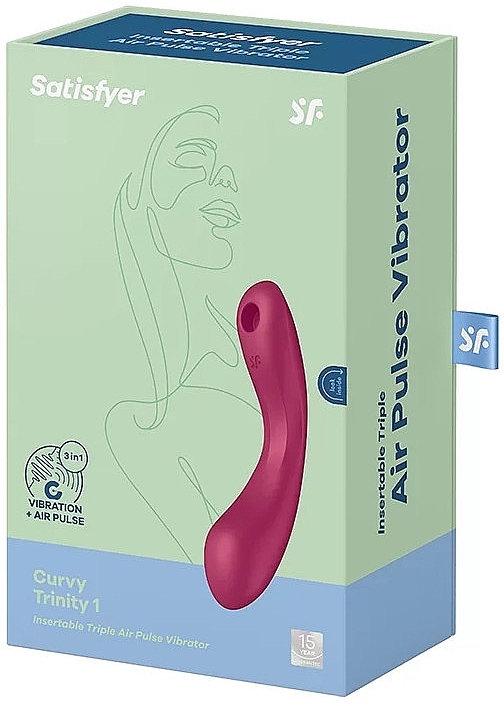 Vakuumvibrator und G-Punkt-Stimulator rot - Satisfyer Curvy Trinity 1 — Bild N2