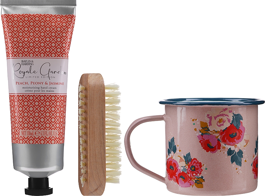 Handpflegeset - Baylis & Harding Royale Garden Mug Set (Handcreme 130ml + Hand- und Nagelbürste 1St. + Becher 1St.) — Bild N2