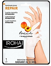 Düfte, Parfümerie und Kosmetik Hand- und Nagelmaske - Iroha Nature Repair Peach Hand Mask Gloves