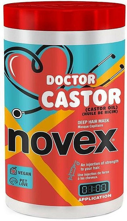 Stärkende Haarmaske mit Rizinusöl - Novex Doctor Castor Hair Mask — Bild N1