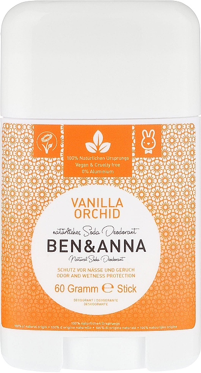 Natürlicher Soda Deostick Vanilla Orchid - Ben & Anna Natural Soda Deodorant Vanilla Orchid