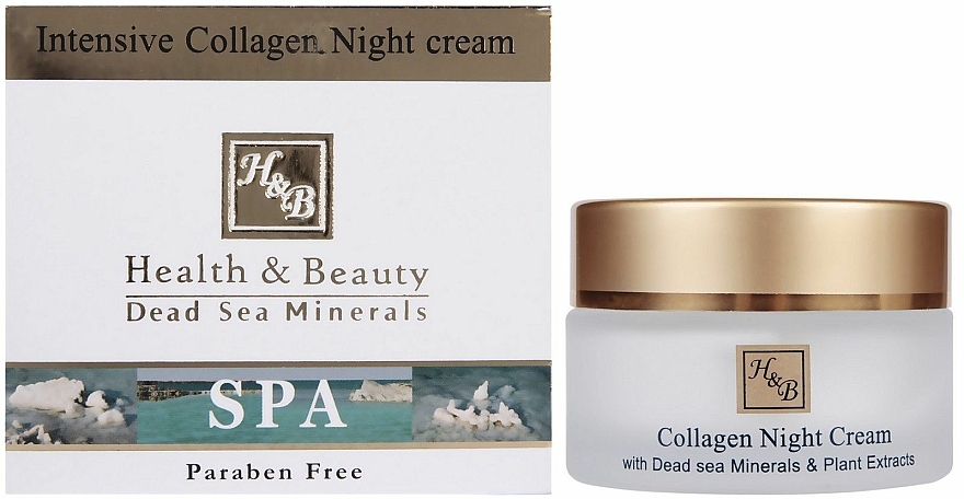 Intensive Anti-Falten Nachtcreme mit Kollagen und Mineralien aus dem Toten Meer - Health and Beauty Intensive Collagen Night Cream