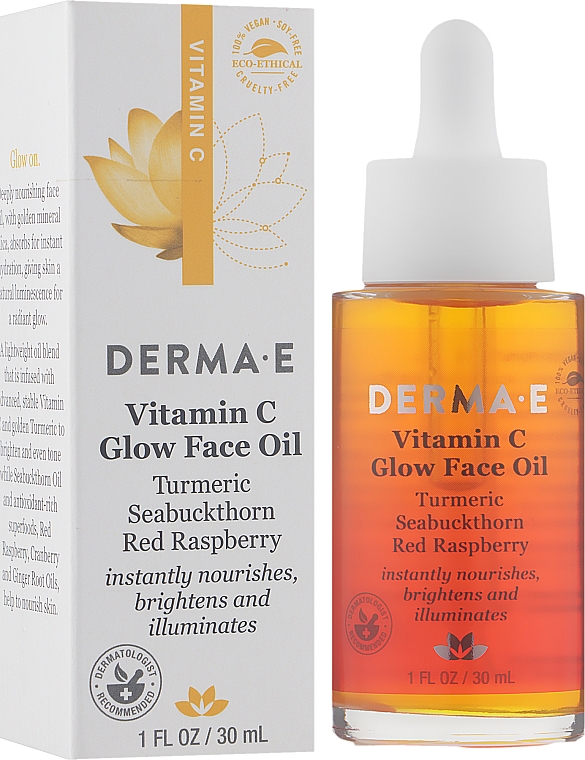 Gesichtsglanzöl mit Vitamin C - Derma E Vitamin C Glow Face Oil — Bild N2