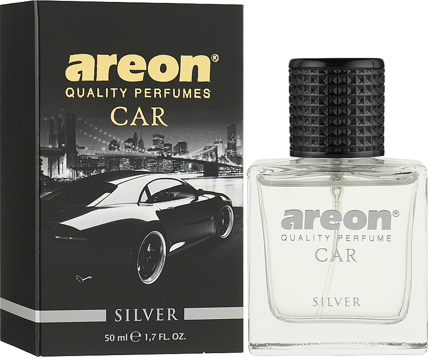 Areon Luxury Car Perfume Long Lasting Air Freshener Silver - Autoparfüm