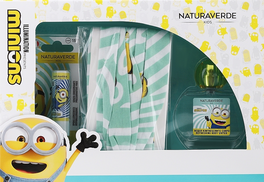 Set - Naturaverde Kids Minions (lip/balm/5,7ml + spray/50ml + acc/1pc) — Bild N1