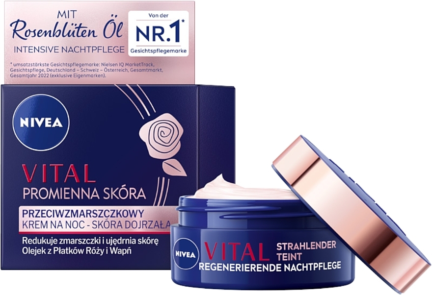 Revitalisierende Nachtcreme für reife Haut - Nivea Vital Radiant Complexion Regenerating Night Cream — Bild N1