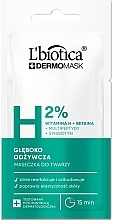 Tief nährende Gesichtsmaske mit Vitamin H - L'biotica Dermomask  — Bild N1