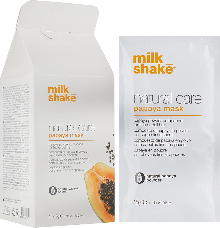 Feuchtigkeitsspendende Haarmaske mit Papaya-Extrakt - Milk Shake Natural Care Papaya Mask — Bild N1