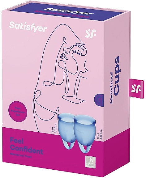 Menstruationstassen-Set blau - Satisfyer Feel Confident Menstrual Cups Dark Blue — Bild N2