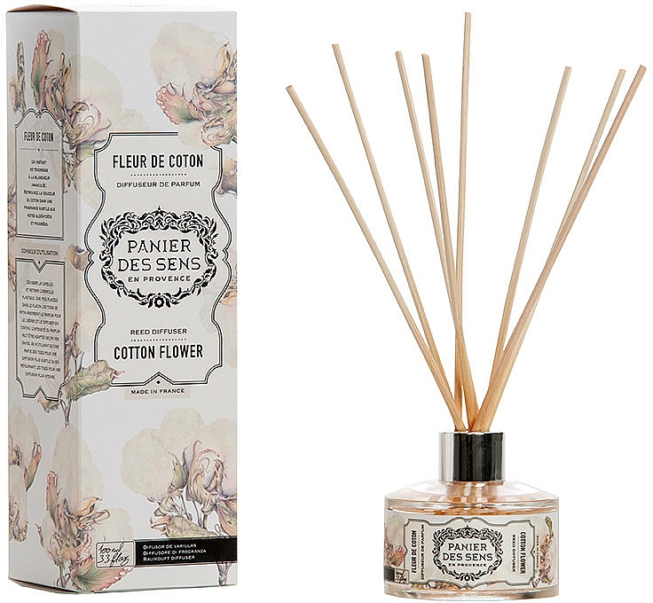 Aroma-Diffusor mit Duftholzstäbchen Cotton Flower - Panier Des Sens Cotton Flower Reed Diffuser — Bild N1