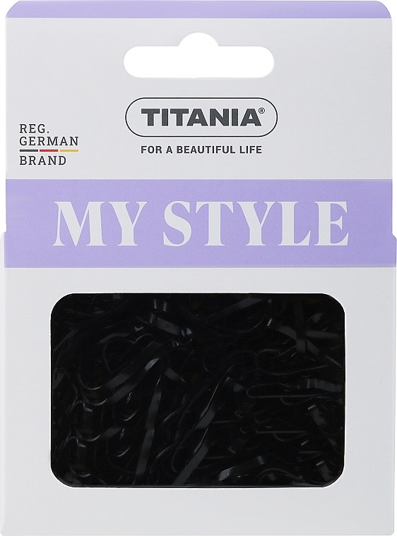 Elastische Haargummis schwarz 150 St. - Titania — Bild N1