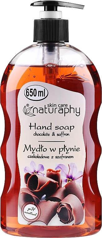 Flüssige Handseife mit Schokolade und Safran - Naturaphy Hand Soap — Bild N1