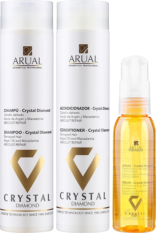 Haarpflegeset - Arual Crystal Diamond Kit (Haarshampoo 250ml + Conditioner 250ml + Serum 100ml) — Bild N2