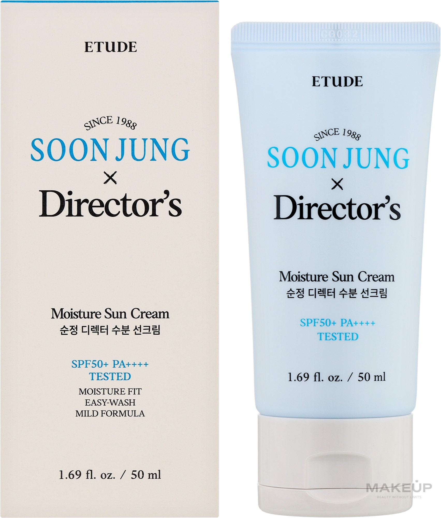 Feuchtigkeitsspendende Sonnenschutzcreme für das Gesicht - Etude House Soon Jung & Director’s Moisture Sun Cream SPF50+ PA+++ — Bild 50 ml