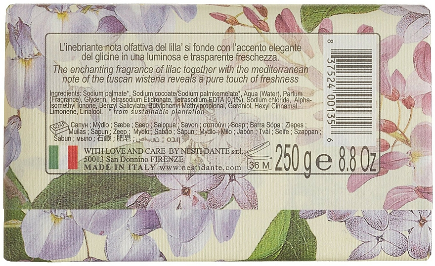 Naturseife Tuscan Wisteria & Lilac - Nesti Dante Natural Soap Romantica Collection — Bild N2