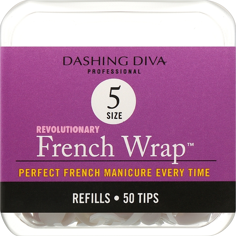 Nageltips French Wrap - Dashing Diva French Wrap White 50 Tips Size 5 — Bild N1