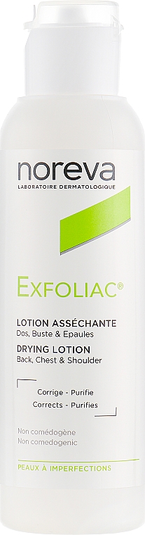 Gesichts-, Rücken- und Brustlotion für fettige und Problemhaut - Noreva Laboratoires Exfoliac Drying Lotion