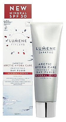 Pflegendes und schützendes Gesichtsfluid mit arktischem Quellwasser, nordischen Samenölen und Zinkoxid SPF 30 - Lumene Arctic Hydra Care Protecting Day Fluid Mineral SPF30 — Bild N1