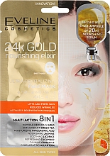 Düfte, Parfümerie und Kosmetik Pflegende Gesichtsmaske 8in1 - Eveline Cosmetics 24k Gold Nourishing Elixir Mask