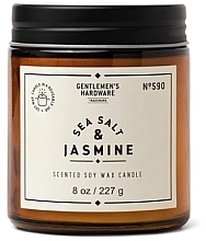 Düfte, Parfümerie und Kosmetik Duftkerze im Glas - Gentleme's Hardware Scented Soy Wax Glass Candle 590 Sea Salt & Jasmine