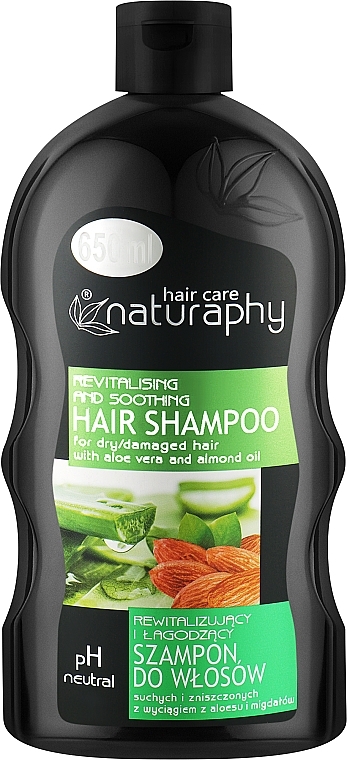 Revitalisierendes und beruhigendes Shampoo mit Aloe Vera und Mandelöl für trockenes und geschädigtes Haar - Naturaphy Hair Shampoo — Bild N1