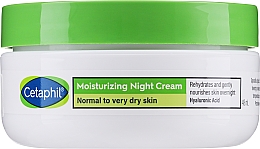 Düfte, Parfümerie und Kosmetik Feuchtigkeitsspendende Nachtcreme mit Hyaluronsäure für normale bis sehr trockene Haut - Cetaphil Moisturizing Night Cream